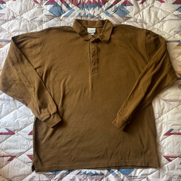 LL Bean Long Sleeve Polo - Picture 1 of 3